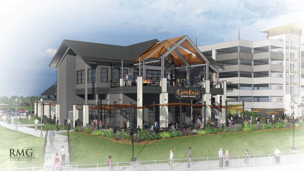 Rendering of the Crying Eagle Brewery. Image courtesy of VisitLakeCharles.org