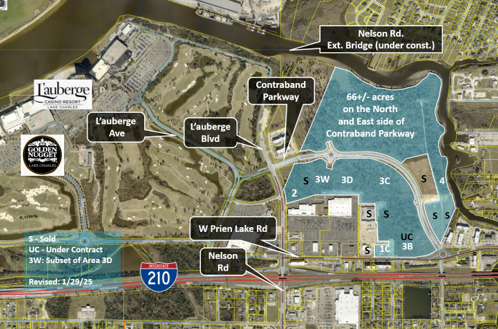 Updated Parcel map with street names casinos bridge 2025